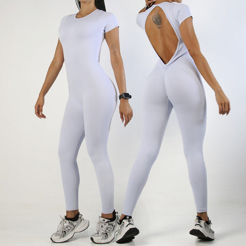 ENTERIZO LARGO MANGA CORTA SIN COSTURAS  MUJER REF. 6532