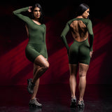 ENTERIZO CORTO MANGA LARGA MUJER 6535