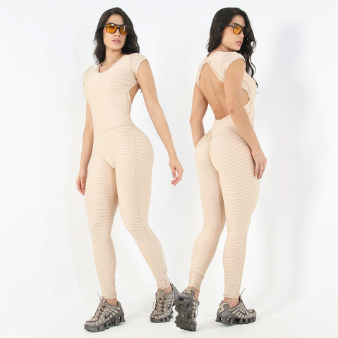 ENTERIZO LARGO MANGA CORTA MUJER 6537