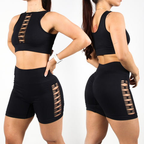 SHORT- TOP- MUJER  CONJUNTO D1 - REF. 6714