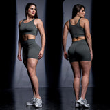 SHORT- TOP- MUJER  CONJUNTO D4 - REF. 6714