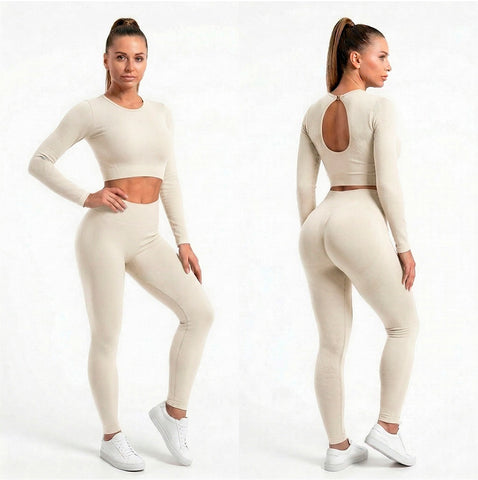 LEGGINS- TOP MANGA LARGA- MUJER  CONJUNTO- REF. 6734